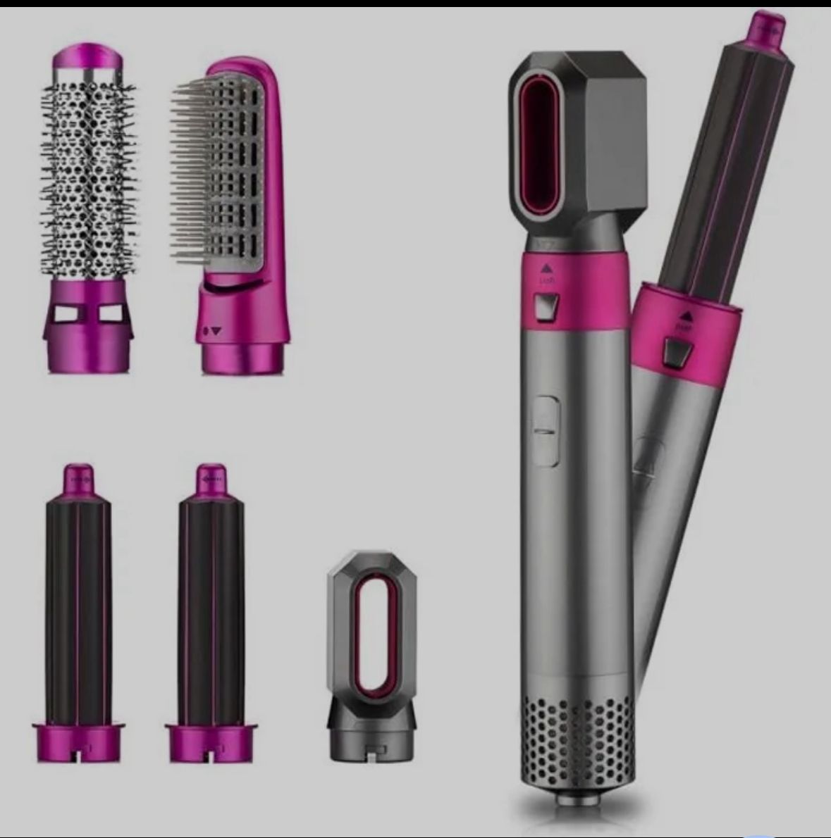 Coiffeur Multifonction 5-en-1 – Lisseur, Boucleur & Sèche-Cheveux Professionnel