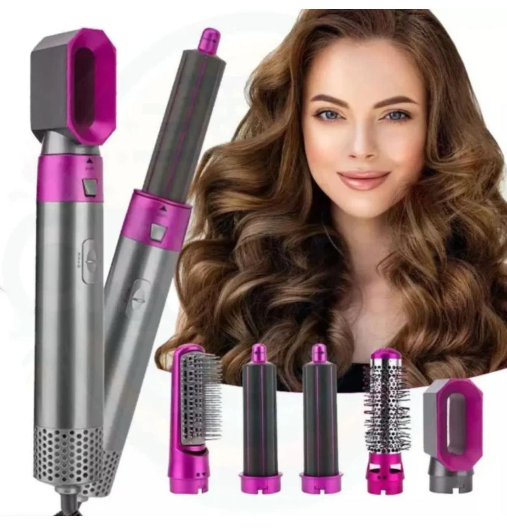 Coiffeur Multifonction 5-en-1 – Lisseur, Boucleur & Sèche-Cheveux Professionnel