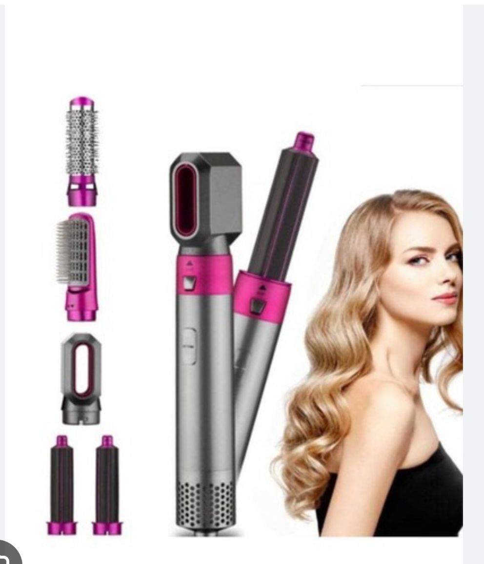 Coiffeur Multifonction 5-en-1 – Lisseur, Boucleur & Sèche-Cheveux Professionnel